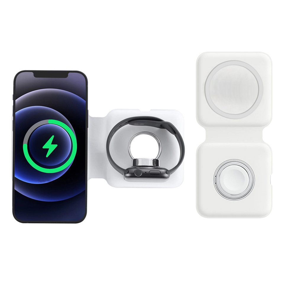 Smartwatch X12 - 2IN1 Magsafe duo Magnetic Nirkabel Charger