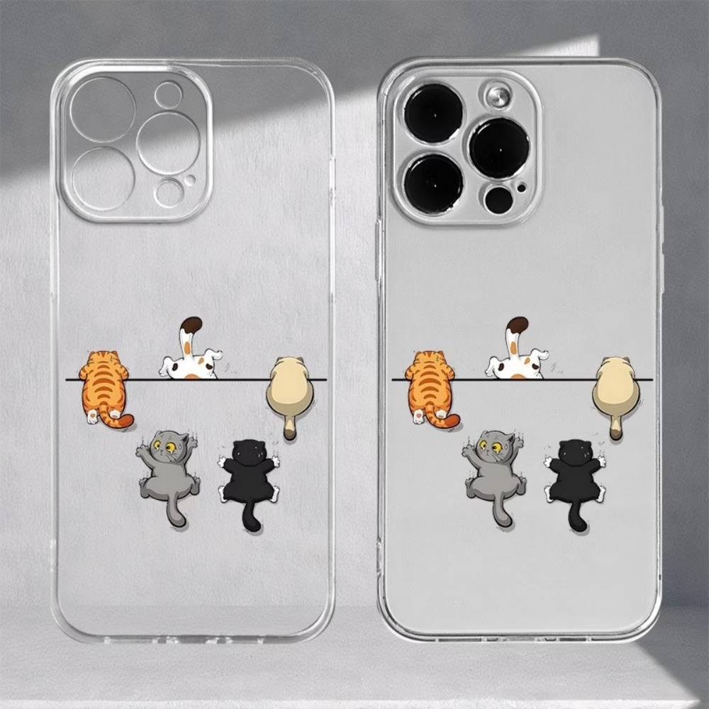 Apple Iphone 15 Pro Max - Casing HP Motif Lima Kucing Lucu