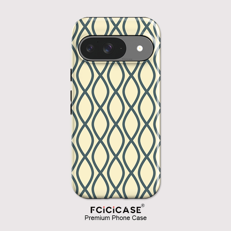 Google Pixel 8A - Fcicicase Casing Ponsel Motif Garis Modis