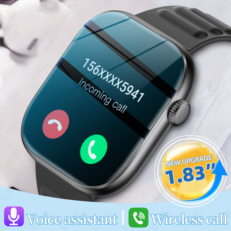 Smartwatch Custom - LIGE Jam Tangan Pintar Pria Layar