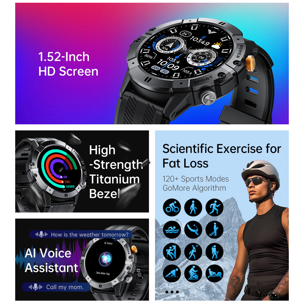 Jam Tangan Pintar Militer Luar - Smartwatch Face ulasan dan harga