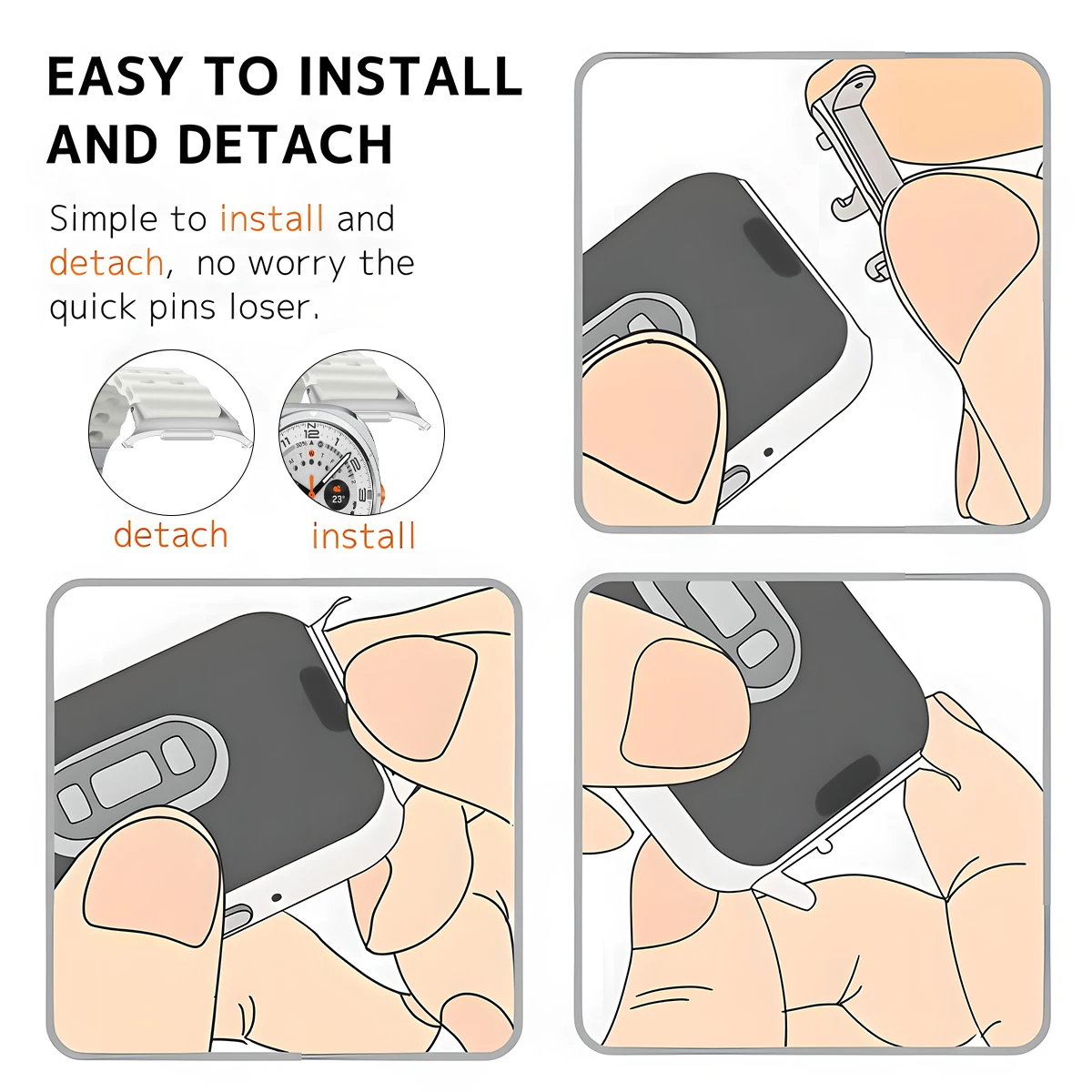 1 Pasang Adaptor untuk Samsung - Samsung Smartwatch Ultra Accessories ulasan dan harga