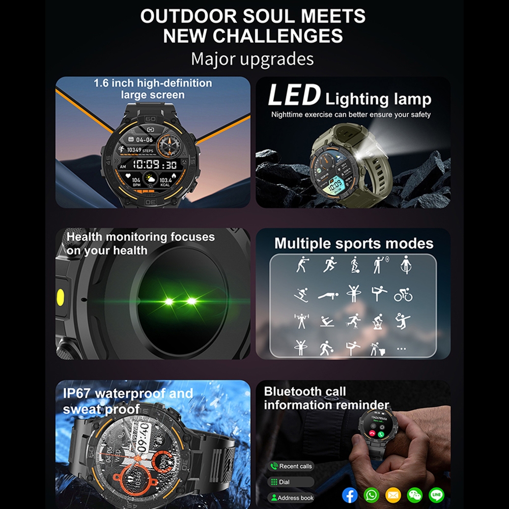 Jam Tangan Pintar Militer Luar - Smartwatch X2 ulasan dan harga