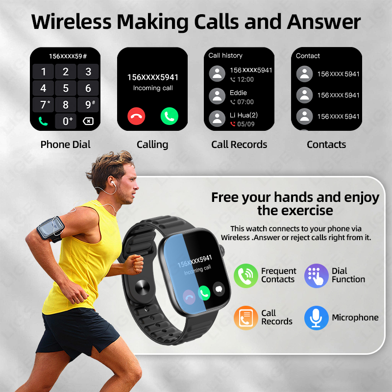 LIGE Jam Tangan Pintar Pria La - Smartwatch Custom ulasan dan harga